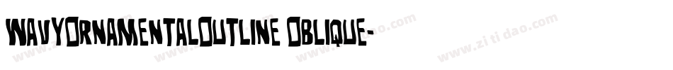 WavyOrnamentalOutline Oblique字体转换